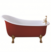 Акриловая ванна на ножках 170x80x87 SSWW красный PM718A R