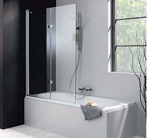 Шторка для ванной HUPPE Design pure правая 100 см, белый/матовое Anti-Plaque 175240.055.316