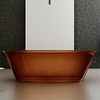 Прозрачная ванна отдельностоящая р.170х75 см ABBER Kristall AT9707Opal коричневая AT9707Opal