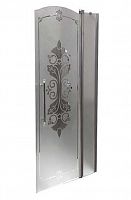 Душевая дверь в нишу Huppe Design victorian DV0402.092.344 матовое стекло с узором в стиле ретро. Размер:90 см DV0402.092.344
