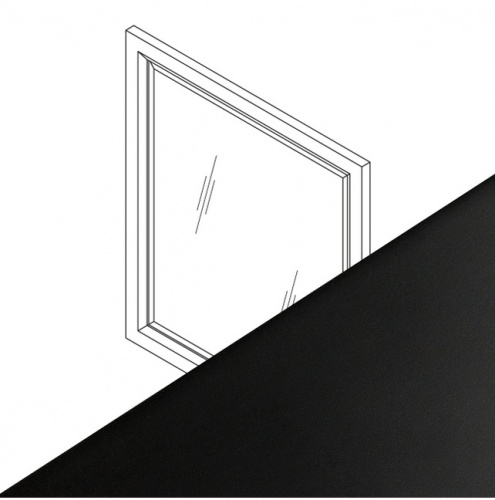Зеркало для ванной комнаты Jardin черный 72.5x81.4 см 10436-В032