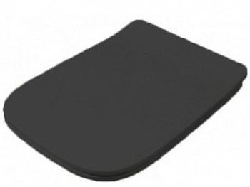 Крышка-сиденье ArtCeram A16, микролифт, черный матовый, хром