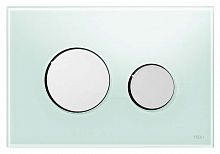 Кнопка смыва Tece Loop 9240653 зеленое стекло, кнопка хром 9240653