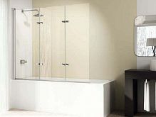 Шторка для ванной HUPPE Design elegance левая 120 см, белый/сатин 8E6501.055.315