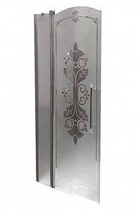 Душевая дверь в нишу 90*193 см Huppe Design victorian DV0302.092.344 матовое стекло в стиле ретро