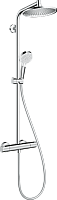 Душевая колона со смесителем, верхним и ручным душем Hansgrohe Crometta S Showerpipe 240 1jet 27267000 хром 27267000