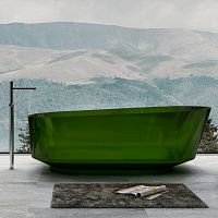 Прозрачная ванна отдельностоящая р.170х80 см ABBER Kristall AT9706Emerald зеленая AT9706Emerald