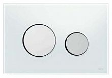 Кнопка смыва Tece Loop 9240660 белое стекло, кнопка хром 9240660