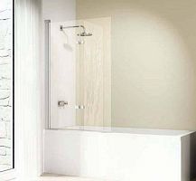 Шторка для ванной 2-х секционная HUPPE Design elegance левая 120 см, бел/пр Anti-Plaque 8E2302.055.322
