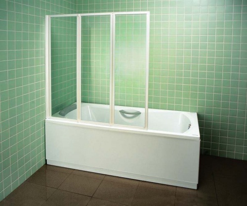 Шторка на ванну Ravak VS3 130 Transparent 795V0100Z1 прозрачное стекло. Размер: 130*134 см 795V0100Z1