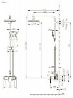 Душевая колонна со смесителем для душа F9173218CP-A-ENG Хром F9173218CP-A-ENG